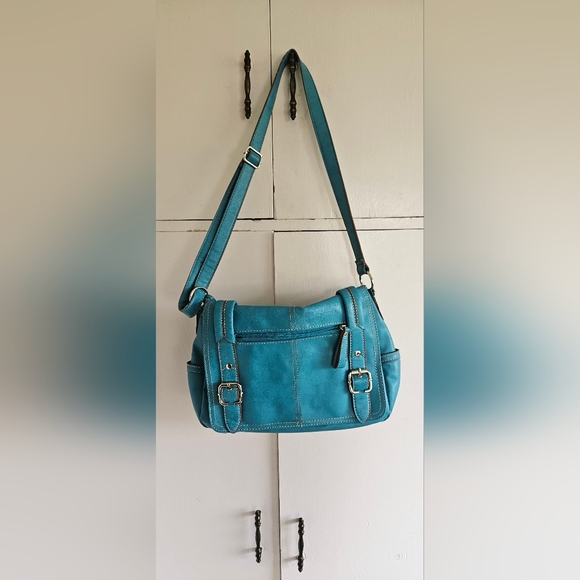 Relic Handbags - Relic Stylish Teal Blue Shoulder Bag
